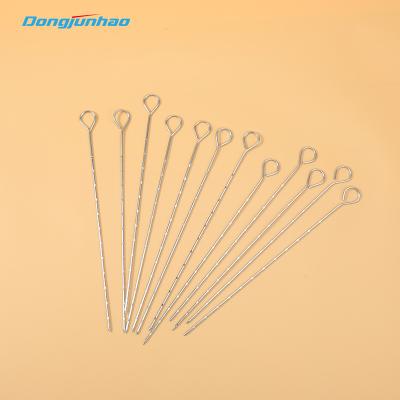 China Factory Direct Selling Easily Cleaned Chinese Reusable BBQ Sticks 12pcs Metal BBQ Rotating Rotating Skewers for sale