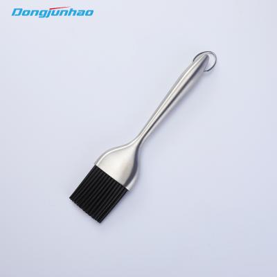 China Wholesale Easily Cleaned Good Quality Stainless Steel Grill Silicone Basting Oil Brush For BBQ for sale