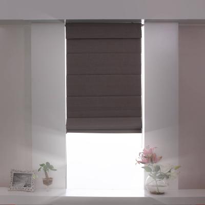 China Sun Shading Cordless Roman Shade Fabric Privacy Darkening And Energy Saving Treatment Suitable For Bedrooms And Guest Seating for sale