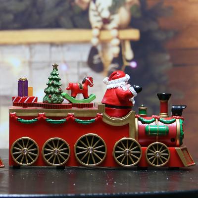 China New product christmas decoration supplies train with music led light for holiday gifts home decor or christmas ornament for sale