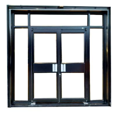 China Heat Insulation Aluminum Commercial Mall Store Front Glass Entrance Doors for sale