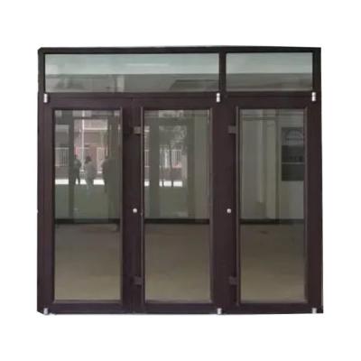 China Heat Insulation Entrance Commercial Store Aluminum Framing Front Glass Door Replacement for sale