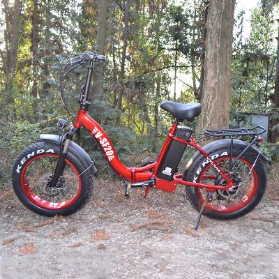 China Aluminum Alloy 750 Watt 48 Volt 20 Inch Peddle Electric Motor Ebike Fat Helper Mountain High Speed Foldable Tire for sale