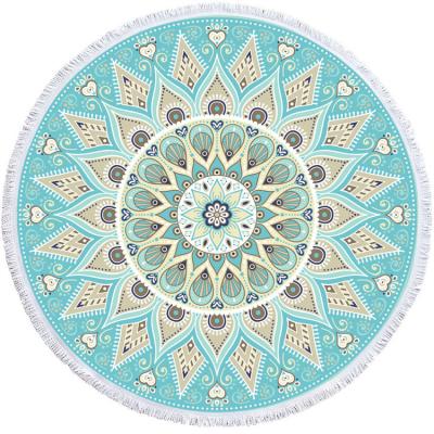 China Large Round Boho Beachful Logo Kids Safe Beach Towel Pool Round Microfiber Beach Towels for sale