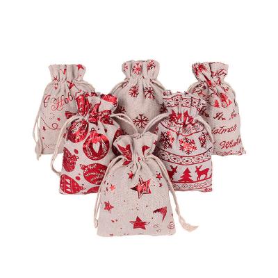 China Fabric Factory Manufacturer Wholesale High Quality Nonwoven Christmas Gift Drawstring Bags for sale