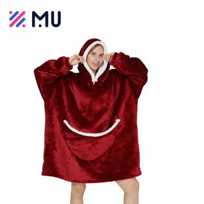 China Solid Color Anti-Static Custom Basic Oversized Hoodie Covers Wearable Covering Hoodie For Adults Kids for sale