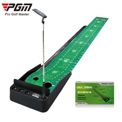 China PGM Low Ball Speed Mat Golf Putting Trainer With Non-slip Bottom Velvet Automatic Ball Return Track 30*290cm for sale