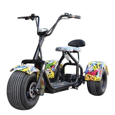 China New Design 1500W 3 Steel Wheel Electric Scooter With Big Tire Powerful E-scooter For Adult for sale