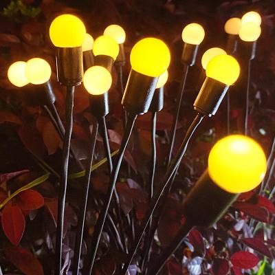 China New Lawn Lamp 8LED Swing Firefly Lamp Socket Outdoor Square Residential Solar Ground Yard Festival Decorative Lamp for sale