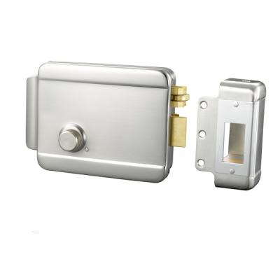 China AX009 Double Cylinder Rim Outdoor Electric Lock in Sliver to Build AX009 for sale