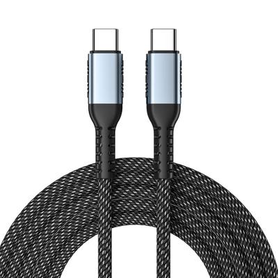 China New Fast Charging 100W Usb Charging Cable 1m 2m Nylon Braided Fast Speed Type C Cable For Macbook Mobile Phone Charging Cable With Data Transfer for sale