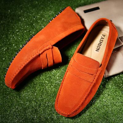 China Men's Lightweight Casual Shoes Fashion Genuine Leather Loafers Slip On Comfortable Male Flats Shoes Training Male Shoes for sale
