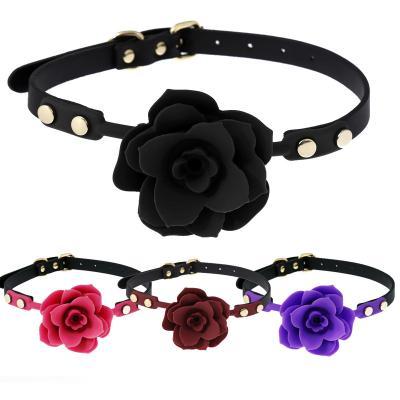 China BDSM Toys Adult Products Flirting Rose Mouth Ball Silicone Mouth Plug Sex Toys For Women for sale