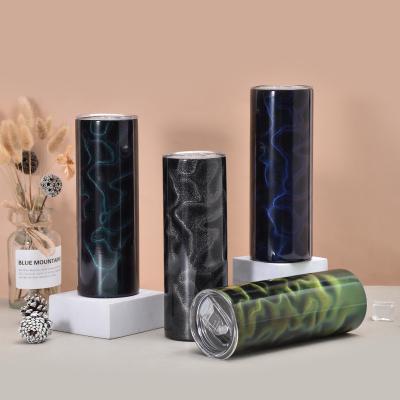 China Wholesale Sustainable Car Insulation Stainless Steel Custom Portable Water Bottle Car Cooling Cup With Lid Business Convenient Straight Cup for sale