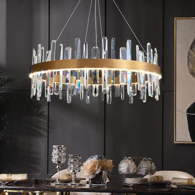 Chine ODM à extrémité élevé inoxydable géométrique de Crystal Luxury Pendant Light Fixtures à vendre