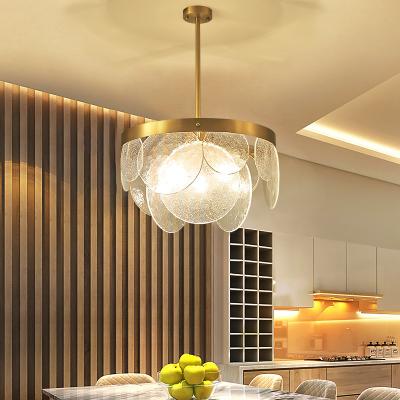 Chine L'or plaqué a givré le corps épaissi en verre blanc de lampe de lampes pendantes à vendre