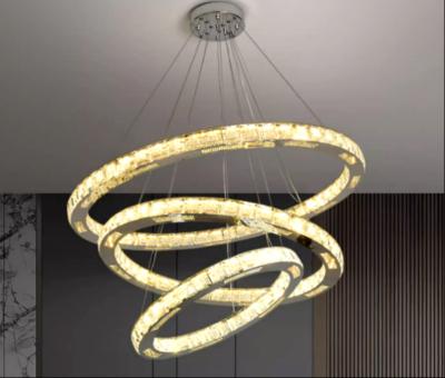 China Adjustable Modern Circular Ring Chandelier Dia 50cm / 19.7inch for sale