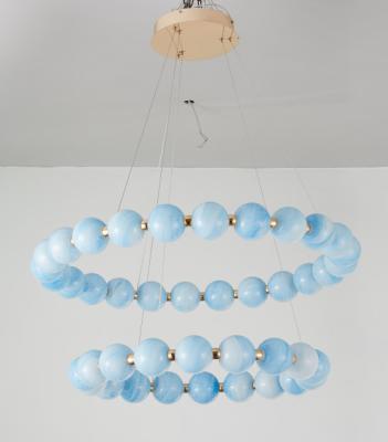 China E26 / E27 Multi Light Crystal Ring Chandelier For Living Room Decoration for sale
