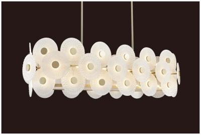 Chine 24V 3500K Champagne or verre Chandeliers personnalisés Lumière douce à vendre