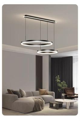 Chine Lumières de salle à manger simples modernes Trois cercles Lumières de chambre à coucher intégrées Lampes lumineuses et lanternes Longues lampes suspendues à vendre