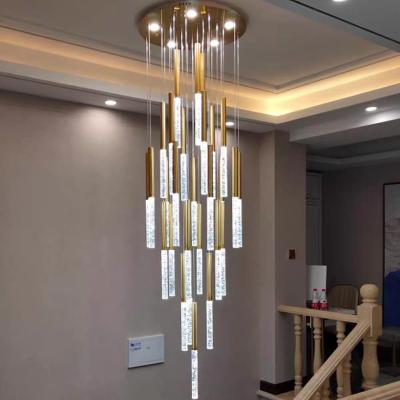 Chine Escalier de couloir d'hôtel Crochet de cristal Pendant de la lumière du balcon du couloir à vendre