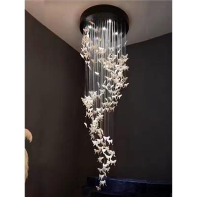 China Nordic Creative Wit Keramische vlinder Woonkamer Kroonluchter Eenvoudige Moderne Eetkamer Trappen Slaapkamer Villa Keramische Lampen Te koop