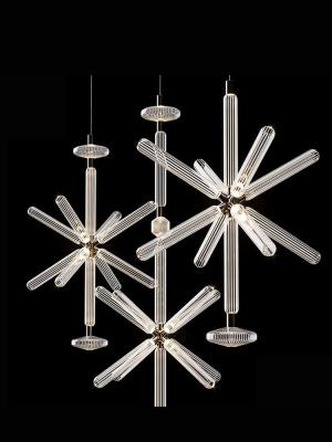 China Custom Large LED Chandelier Lamp Vintage Style IJzeren Metalen Hangers Glas Residentiële Hotel Lobby Decor Hangende Installatie Lamp Te koop