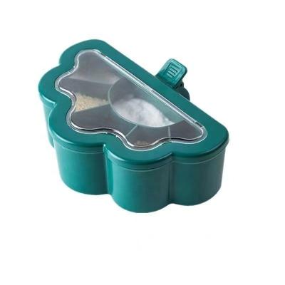 China Washable condiment container dog seal with cover transparent condiment storage box spice jar for sale