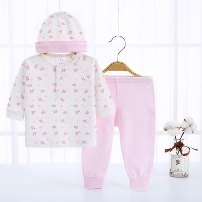 China Wholesale Hot Sale Baby Clothing 3 PCS Summer Anti-Shrink Set Newborn Baby Gift Sets With Hat, Shirt, And Pants for sale