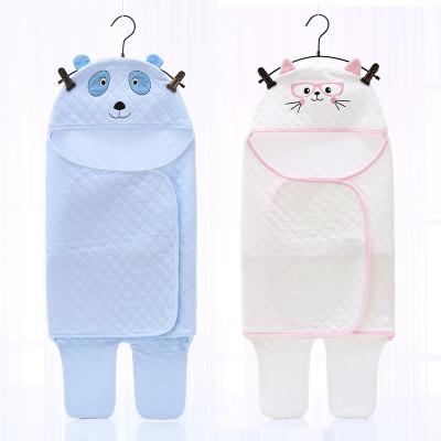 China Factory Sale Antibacterial Cartoon Cute 3 Layers 100% Cotton All Season Breathable Baby Sleeping Bag for sale
