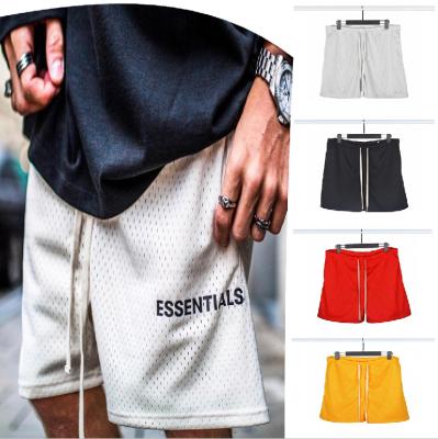 China Custom Sports and Fitness QUICK DRY 5 Inch Two Line Drawstring Lettering Bases Mesh Mens Street Wear Shorts Empty Boys for sale