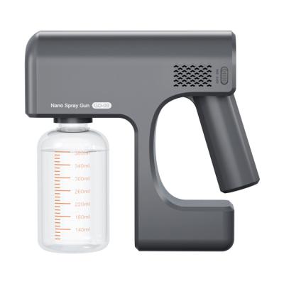 China High Effective Blue Light Disinfect Gun Rechargeable Automatic Nano Mist Sprayer Fog Spray Gun Electric Wireless Nano Spray Gun for sale