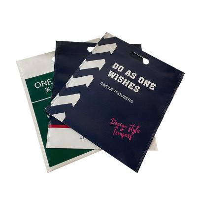 China Blue Non Woven Packaging Bags Recyclable Eco Friendly Full Color Die Cutting for sale