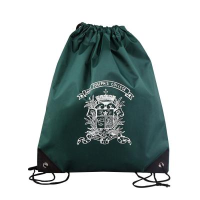 China Cheap Polyester Drawstring Bag With Logo Custom Drawstring Backpacks Manufacturer for sale