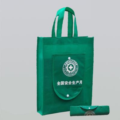 China Foldable Non-Woven Tote Bags With Snap Button Pomotional Shopping Bags With Front Pocket for sale