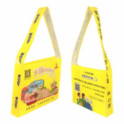 China Custom Crossbody Laminated Non-Woven Bags For Advertising, Promotion Or Shopping for sale