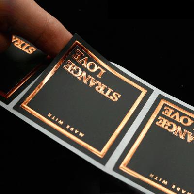 China Waterproof Customized Logo Luxury Silver Gold Foil Printing Glass Dropper Bottle Packaging Labels Stickers for sale