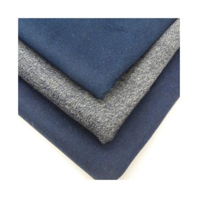 China Wind proof single face leisure solid semi-worsted fabric cut velvet woven fleece overcoat textile for suit for sale