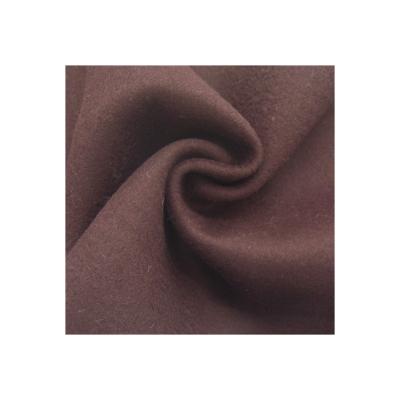 China Wind Proof Double Face Cloth Wool Fabric Mid Weight Solid Light Plain Dyed Color Overcoat Woven Fleece Textile For Overcoat for sale