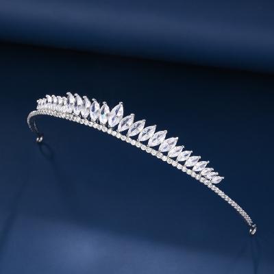 China Alloy Zircon Princess Crown Jewel Bridal Pageant Wedding Party Head Accessories Tiaras And Crowns For Women for sale