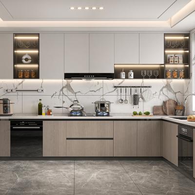 China Environmental Friendly Focus on custom 17 years customers high gloss kitchen cabinets lacquer kitchens cabinets modern Kitchen Cabinet Set for sale