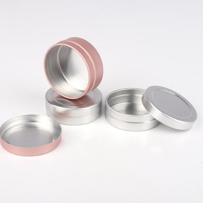 China Recyclable Empty Eye Shadow Ointment Pill Box 5g 10g 15g 25g 30g 50g 80g 100g 120g Round Cans Aluminum Jar Cosmetic Cream Metal Tins for sale