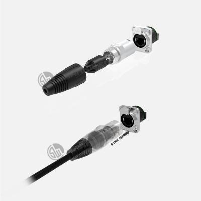 China IP67 waterdicht Rj45 Ethernet-chassisconnector voor vrouwelijk en mannelijk gebruik binnen Te koop