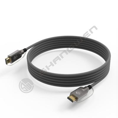 China HD Link Port Fiber Optic 2.1 HD Cable TPU Shell Stainless Steel 304 Armored Tube Silicon Line Chip 4K 60Hz 8K 144Hz OD:6.0mm en venta
