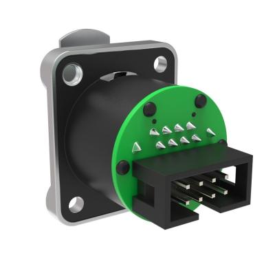China Indoor Outdoor Waterproof RJ45 Connector 8-Pin Network LAN Ethernet Plug Splitter IP44 CAT5e CAT6 Industrial Ethernet Connector Te koop