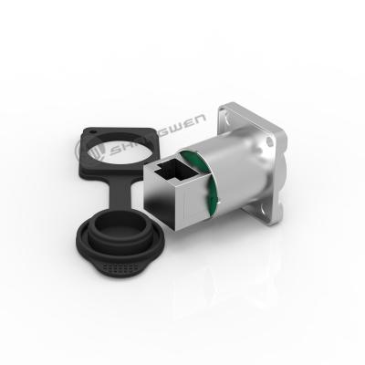 China Industrial Electronics Accessories IP65 waterdicht kristal zitplaats RJ45 Vrouwelijke connector voor montage van signaalpaneel buiten Te koop