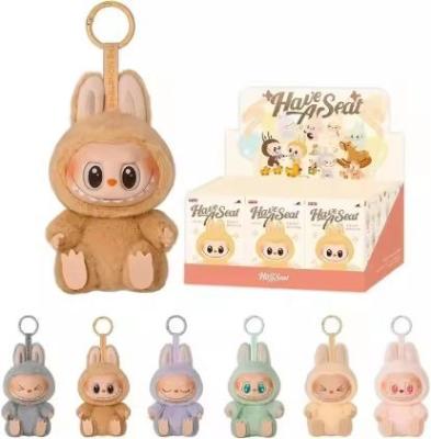 China Original Authentic Popmart Labubu Monsters Exciting Macaron Seat Blind Box Figure Plush Doll Cute Toys Mystery Boxes for sale