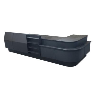 China Classic Supermarket And Grocery Equipment Cashier Counter Check Out Shop Counter for sale