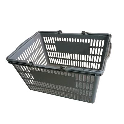 China Customized Classic Color Plastic Grocery Supermarket Hand Basket Shop Shopping Basket Snack Basket for sale