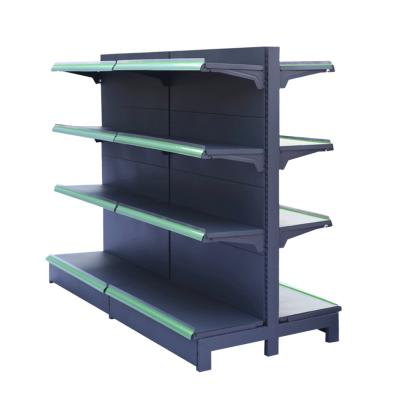 China Hot Selling Double Sided Supermarket Gondola General Grocery Display Stand Double Sided Shelf for sale